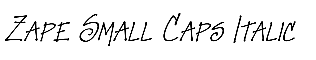 Zape Small Caps Italic